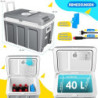 KESSER® Kühlbox 40L mit Rollen | zum Warmhalten und Kühlen | Thermo-Elektrische Kühlbox | Mini-Kühlschrank | 12 & 230V Thermo