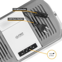 TZS First Austria elektrische Kühlbox 24 Liter | 12 Volt & 230 Volt Anschluss | mit 12-V-Stecker fürs Auto | für Camping, Fes