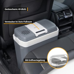 TZS First Austria elektrische Kühlbox 24 Liter | 12 Volt & 230 Volt Anschluss | mit 12-V-Stecker fürs Auto | für Camping, Fes