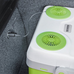 SEVERIN Elektrische Kühlbox  25 L  mit Kühl- und Warmhaltefunktion, Auto Kühlbox mit 3 Anschlüssen  USB, Netzteil & Zigarette