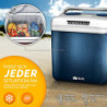 tillvex Kühlbox elektrisch 32L | Mini-Kühlschrank 230 V und 12 V für KFZ Auto Camping | kühlt & wärmt | ECO-Modus  Blau 
