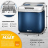 tillvex Kühlbox elektrisch 32L | Mini-Kühlschrank 230 V und 12 V für KFZ Auto Camping | kühlt & wärmt | ECO-Modus  Blau 