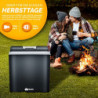 tillvex Kühlbox elektrisch 24L | Mini-Kühlschrank 230 V und 12 V für KFZ Auto Camping | kühlt & wärmt | ECO-Modus  Grau 