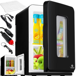 KESSER® 2in1 Mini Kühlschrank Kühlbox 15 Liter Kühl und Heizfunktion Tragbarer AC DC 220-240V/12V Steckdose und Zigarettenanz