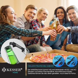 KESSER® 2in1 Mini Kühlschrank Kühlbox 15 Liter Kühl und Heizfunktion Tragbarer AC DC 220-240V/12V Steckdose und Zigarettenanz