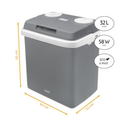 TZS First Austria elektrische Kühlbox 32 Liter | 12 Volt & 230 Volt Anschluss | mit 12-V-Stecker fürs Auto | für Camping, Fes