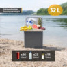 TZS First Austria elektrische Kühlbox 32 Liter | 12 Volt & 230 Volt Anschluss | mit 12-V-Stecker fürs Auto | für Camping, Fes