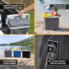 TZS First Austria elektrische Kühlbox 32 Liter | 12 Volt & 230 Volt Anschluss | mit 12-V-Stecker fürs Auto | für Camping, Fes