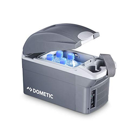 Dometic BordBar TB 08, tragbare thermo-elektrische Kühlbox / Heizbox, 8 Liter, 12 V für Auto und Lkw, Grau