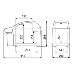 Dometic BordBar TB 08, tragbare thermo-elektrische Kühlbox / Heizbox, 8 Liter, 12 V für Auto und Lkw, Grau