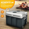 tillvex Kühlbox elektrisch 40L mit Rollen | Mini-Kühlschrank 230 V und 12 V für KFZ Auto Camping | kühlt & wärmt | ECO-Modus 