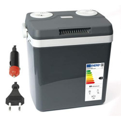 Dino KRAFTPAKET 131001 Kühlbox 12V 230V  WÄRMT & KÜHLT  HÖHE: 44cm GRÖSSE: 32-Liter  28L netto  Elektrische Kühlbox für Auto 