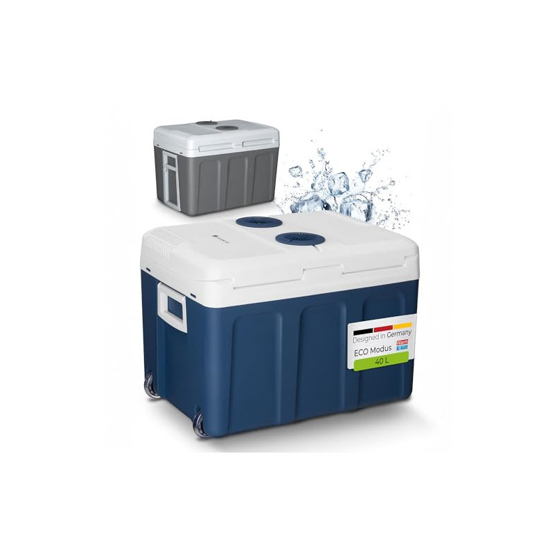 Juskys elektrische Kühlbox 40 Liter 12 V / 230 V für Auto, LKW, Reisemobil, Camping - Mini Kühlschrank kalt & warm - thermoel