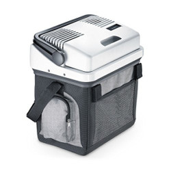 DOMETIC BordBar AS 25, tragbare elektrische Kühlbox, 20 Liter, 12 und 230 V für Auto, Lkw und Steckdose, Hellgrau