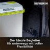 SEVERIN Elektrische Kühlbox  25 L  mit Kühl- und Warmhaltefunktion, Auto Kühlbox mit 3 Anschlüssen  USB, Netzteil & Zigarette