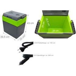 Steinborg 30 Liter 2in1 Kühlbox | Elektrische Kühöbox | Kühltasche | Isoliertasche | Thermobox | Warmhaltebox | Auto | Campin