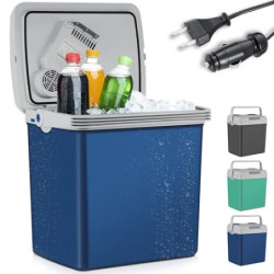 TOM 2in1 XXL Kühlbox 32l Brutto – elektrische Kühlbox – 230V & 12V Strom Anschluss – Elektrisch – für Auto, Camping, Wohnwage