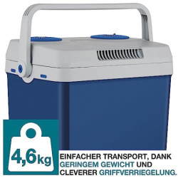 TOM 2in1 XXL Kühlbox 32l Brutto – elektrische Kühlbox – 230V & 12V Strom Anschluss – Elektrisch – für Auto, Camping, Wohnwage