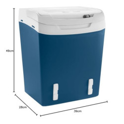 Mobicool MS30 Kühlbox, elektrisch, 29 L, Anschluss 12/230 V mit Sicherheitsgurtfixierungen zum Anschnallen im Auto