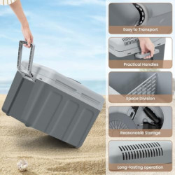 WOLTU Kühlbox Auto 40L Elektrisch 12v 230v, Zum Kühlen und Warmhalten, Camping Kühlbox Auto und Steckdose, Thermobox Kühlschr