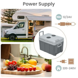 WOLTU Kühlbox Auto 40L Elektrisch 12v 230v, Zum Kühlen und Warmhalten, Camping Kühlbox Auto und Steckdose, Thermobox Kühlschr