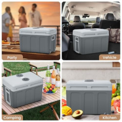 WOLTU Kühlbox Auto 40L Elektrisch 12v 230v, Zum Kühlen und Warmhalten, Camping Kühlbox Auto und Steckdose, Thermobox Kühlschr