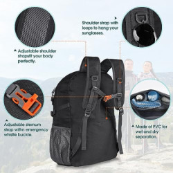 RAINSMORE Wanderrucksack Herren Damen 40L Wasserdichter Rucksack Leicht Groß Reiserucksack Trekkingrucksack mit Reflexstreife