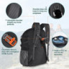 RAINSMORE Wanderrucksack Herren Damen 40L Wasserdichter Rucksack Leicht Groß Reiserucksack Trekkingrucksack mit Reflexstreife