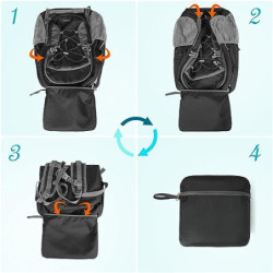 RAINSMORE Wanderrucksack Herren Damen 40L Wasserdichter Rucksack Leicht Groß Reiserucksack Trekkingrucksack mit Reflexstreife