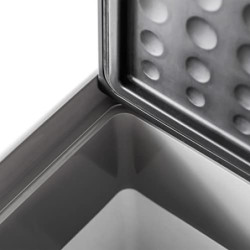 HOMCOM Kühlbox Auto 50L Autokühlschrank elektrisch mit Kompressor für Camping Reisen 12/24V DC und 110-240V AC Grau