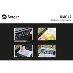 BERGER Tragbare Kompressor Kühlbox DMC 45 | Elektrische Kühlbox ideal für Camping mit Elektronischer Anzeige | Leistungsstark