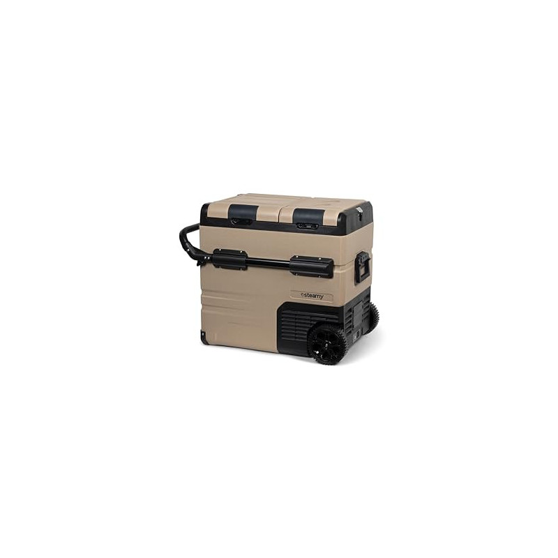Steamy-E Dual Zone 55 Roller, Elektrische Kompressor Kühlbox mit Rollen, 54 Liter, 12V/ 230V, zum Warmhalten und Kühlen, Für Steamy-E Dual Zone 55 Roller, Elektrische Kompressor Kühlbox mit Rollen, 54 Liter, 12V/ 230V, zum Warmhalten und Kühlen, Für