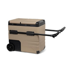 Steamy-E Dual Zone 55 Roller, Elektrische Kompressor Kühlbox mit Rollen, 54 Liter, 12V/ 230V, zum Warmhalten und Kühlen, Für 