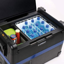 Carbest Kompressor-Kühlbox 50 Liter 12V/24V/230V, Kühlbox MaxiFreezer 50
