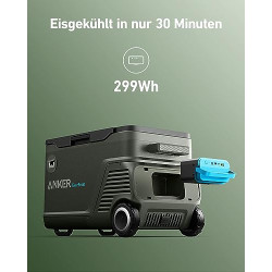 Anker 299Wh Herausnehmbarer Akku EverFrost Akku-Kühlbox, Kompressor-Kühlbox mit bis zu 42 Std Laufzeit, Powerbank mit 60W USB