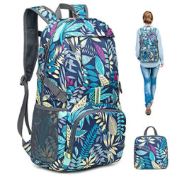 Luckits Packbarer Rucksack 35L Ultraleichter Faltbarer Rucksack Für Männer Frauen Wasserdicht Wandern Daypack Sicheres reflek
