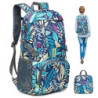 Luckits Packbarer Rucksack 35L Ultraleichter Faltbarer Rucksack Für Männer Frauen Wasserdicht Wandern Daypack Sicheres reflek