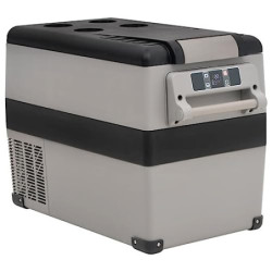 vidaXL Kühlbox mit Tragegriff, Elektrische Kühlschrank mit Kompressor, Gefrierbox Thermobox für Auto Camping Picknicks, Grau,