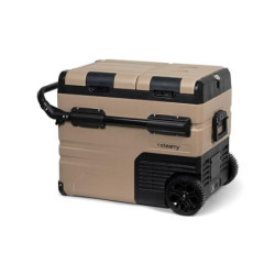 Steamy-E Dual Zone 45 Roller, Elektrische Kompressor Kühlbox mit Rollen, 45 Liter, 12V/ 230V, zum Warmhalten und Kühlen, Für 