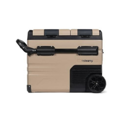 Steamy-E Dual Zone 45 Roller, Elektrische Kompressor Kühlbox mit Rollen, 45 Liter, 12V/ 230V, zum Warmhalten und Kühlen, Für 