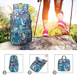Luckits Packbarer Rucksack 35L Ultraleichter Faltbarer Rucksack Für Männer Frauen Wasserdicht Wandern Daypack Sicheres reflek