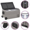 vidaXL Kühlbox mit Rollen Griff, Elektrische Kühlschrank mit Kompressor, Gefrierbox Thermobox für Auto Camping, Schwarz Grau,