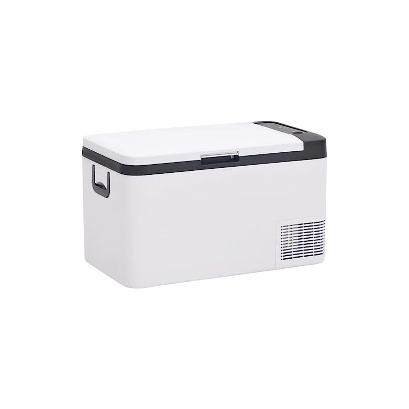 vidaXL Kühlbox mit Tragegriff, Elektrische Kühlschrank mit Kompressor, Gefrierbox Thermobox für Auto Camping, Schwarz und Wei