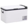 vidaXL Kühlbox mit Tragegriff, Elektrische Kühlschrank mit Kompressor, Gefrierbox Thermobox für Auto Camping, Schwarz und Wei