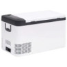 vidaXL Kühlbox mit Tragegriff, Elektrische Kühlschrank mit Kompressor, Gefrierbox Thermobox für Auto Camping, Schwarz Weiß, 2