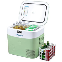 BINGI Kompressor Kühlbox 22L, Tragbarer Elektrischer Kühlschrank 12/24V DC Elektrischer Gefrierschrank Tragbarer Gefrierschra