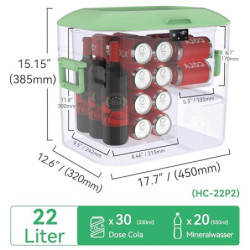 BINGI Kompressor Kühlbox 22L, Tragbarer Elektrischer Kühlschrank 12/24V DC Elektrischer Gefrierschrank Tragbarer Gefrierschra