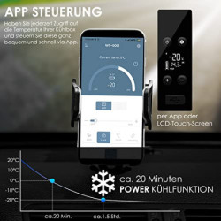 KESSER® Kompressor Kühlbox elektrisch Gefrierbox, 30 Liter Mit APP-Steuerung USB-Anschluss 12/24 V 230V, +Teleskopstange, 2x 