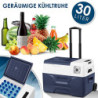 KESSER® Kompressor Kühlbox elektrisch Gefrierbox, 30 Liter Mit APP-Steuerung USB-Anschluss 12/24 V 230V, +Teleskopstange, 2x 