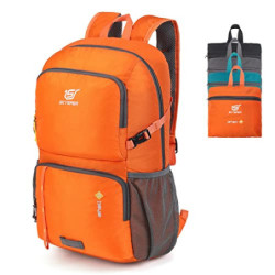 SKYSPER Ultraleichter Faltbarer Rucksack 30L mit Nassfach - Wasserfest und Verstaubarer Daypack für Wandern, Reisen, Radtoure